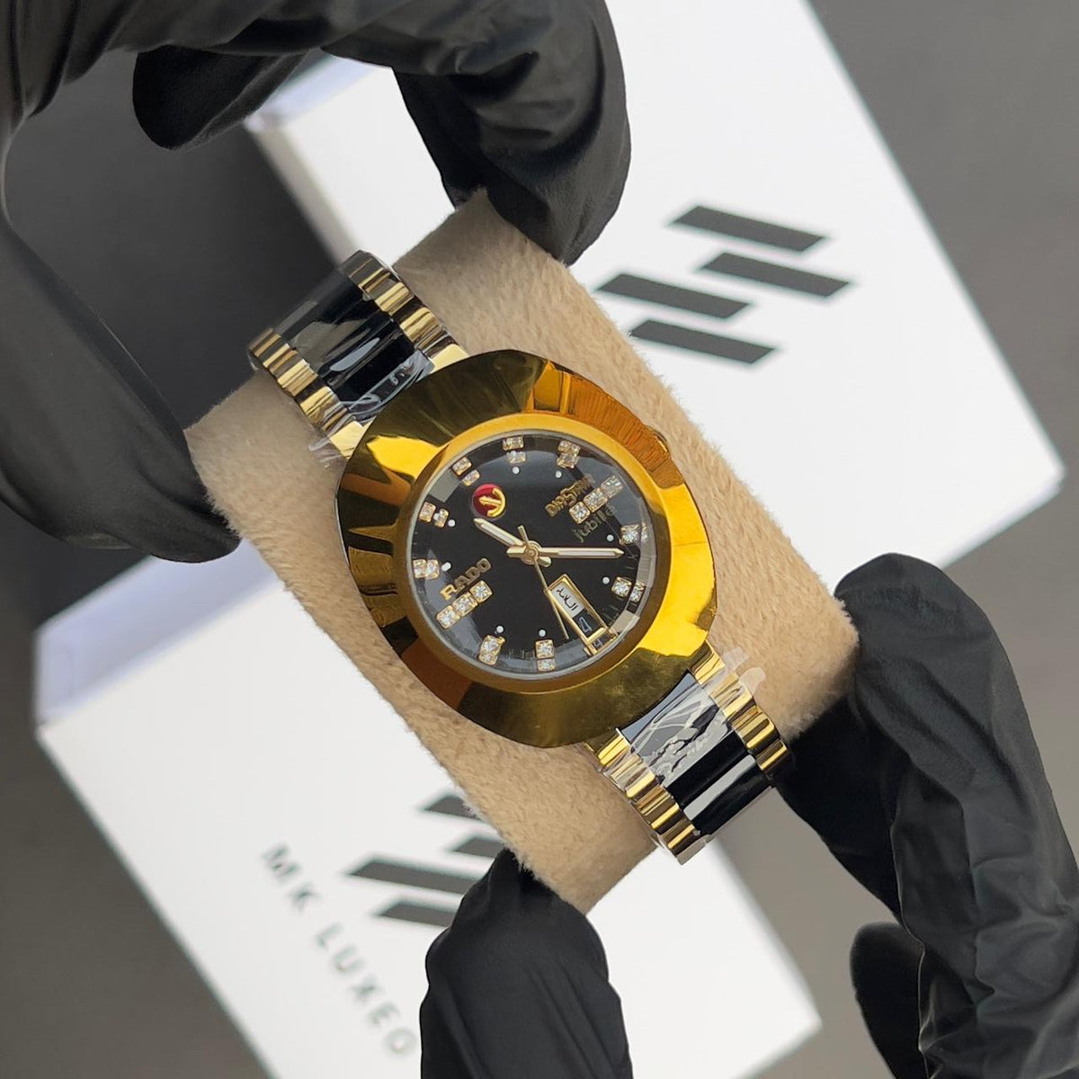 Rado Black & Gold Round Watch