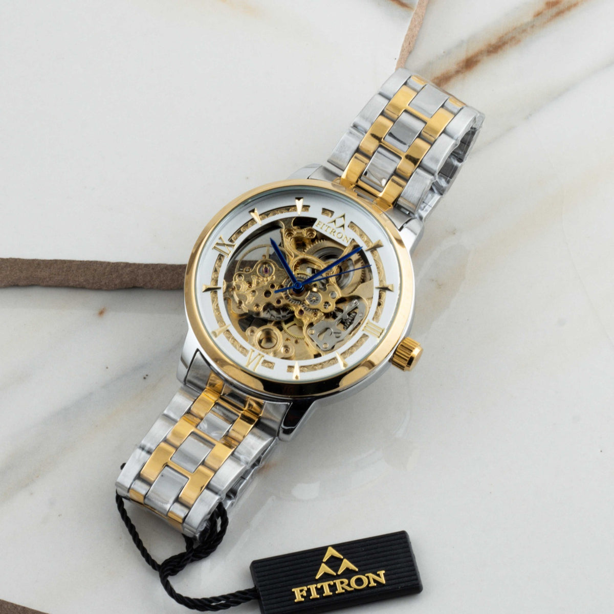 Automatic Mechanical Watch With Stainless Steel Chain