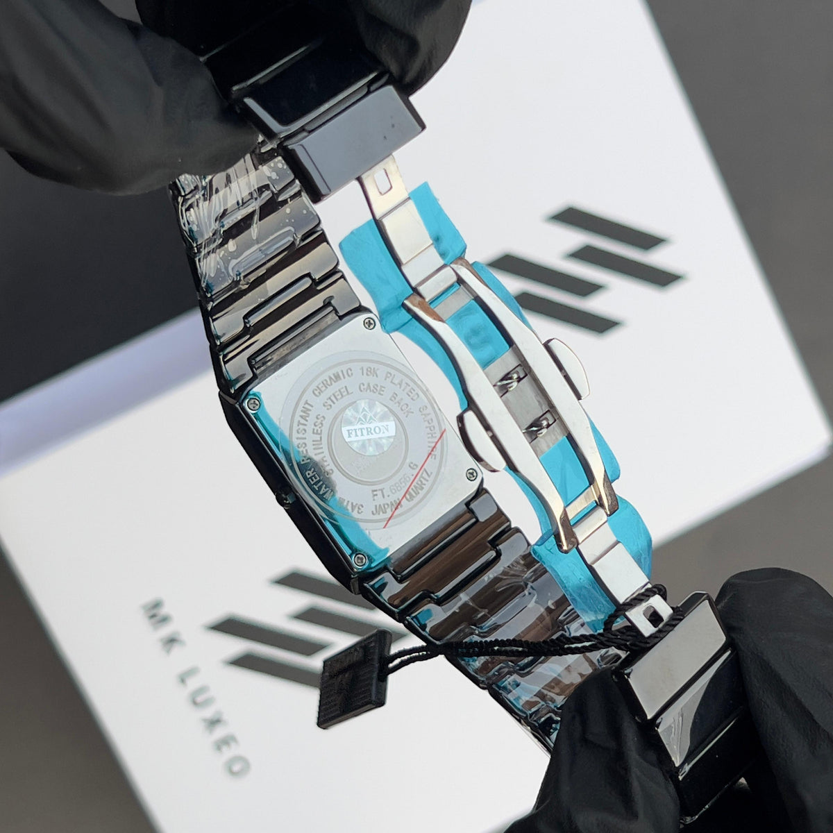 Fitron Black Rectangular Watch