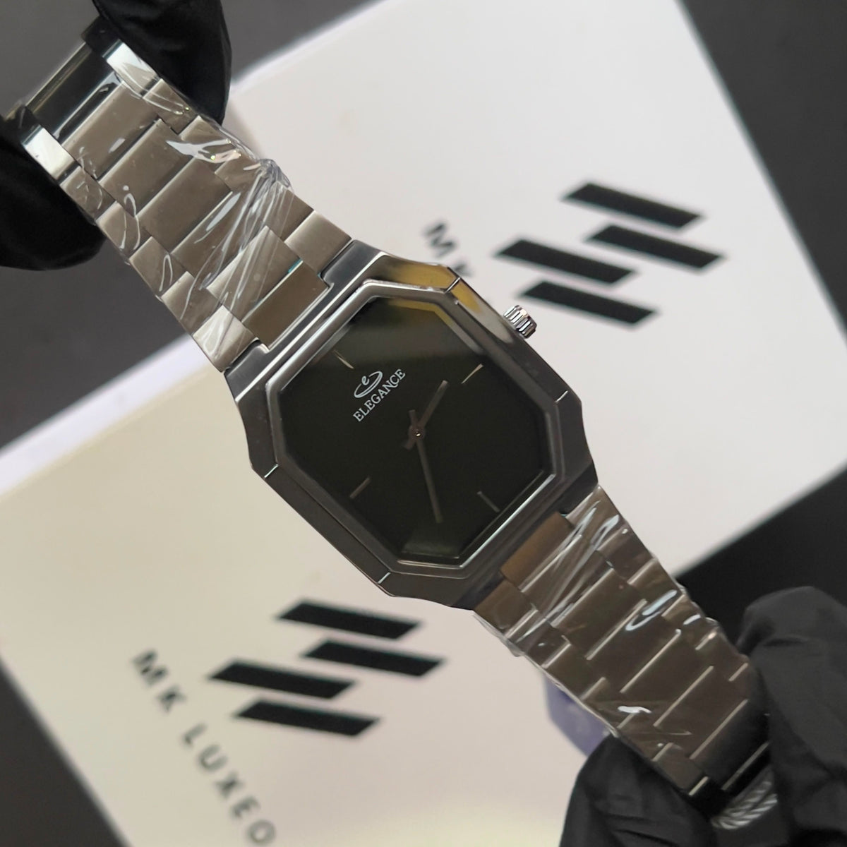 Octagonal Stainless Steel Watch – Contemporary Luxury