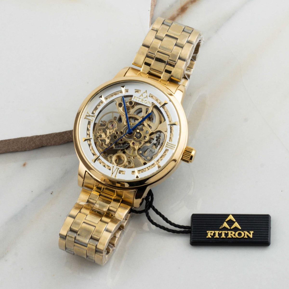 Automatic Mechanical Watch With Stainless Steel Chain