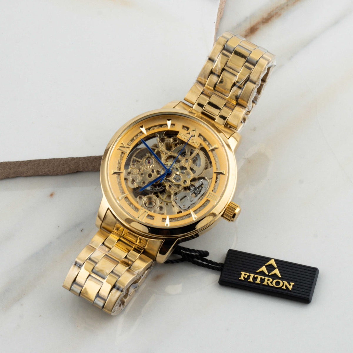 Automatic Mechanical Watch With Stainless Steel Chain