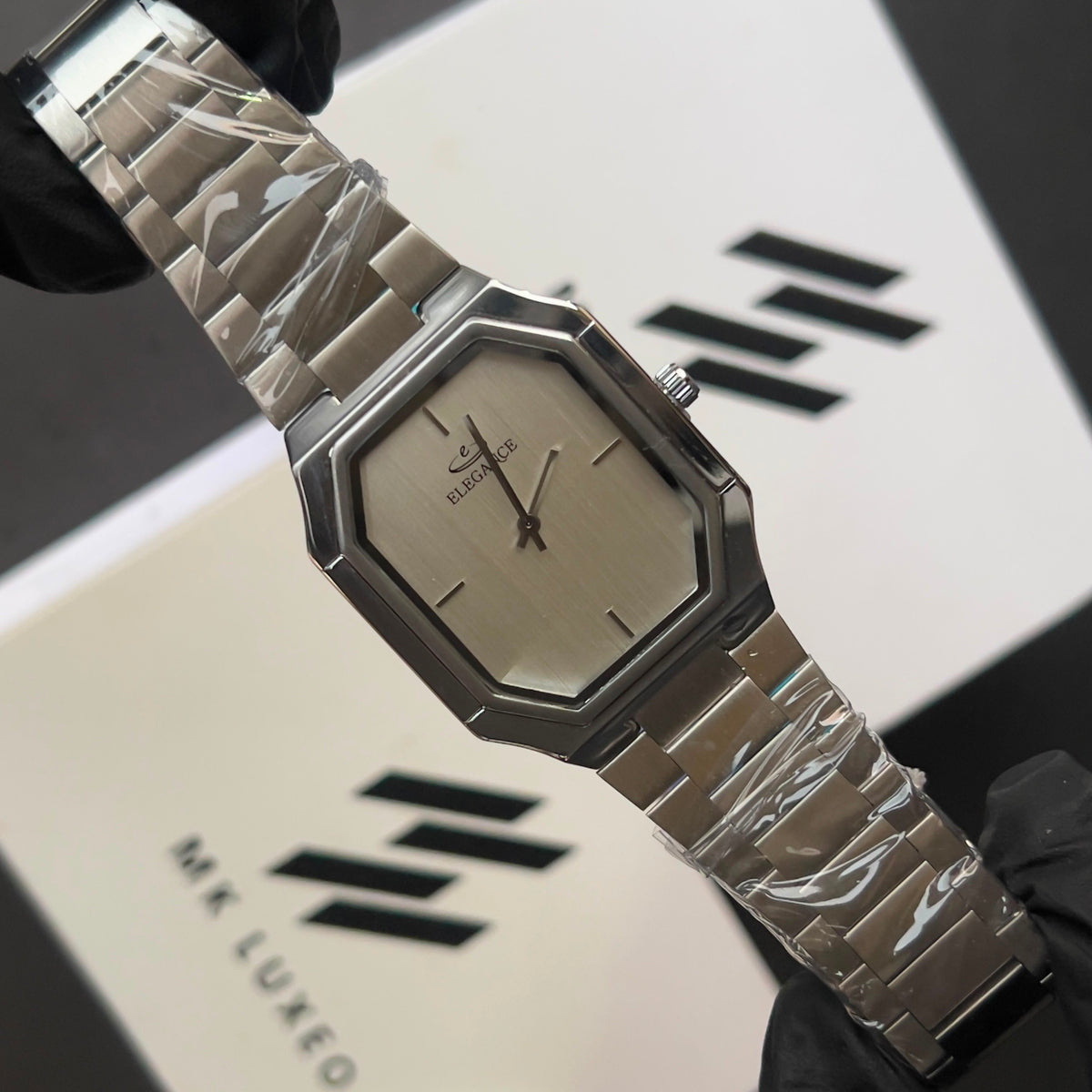 Octagonal Stainless Steel Watch – Contemporary Luxury